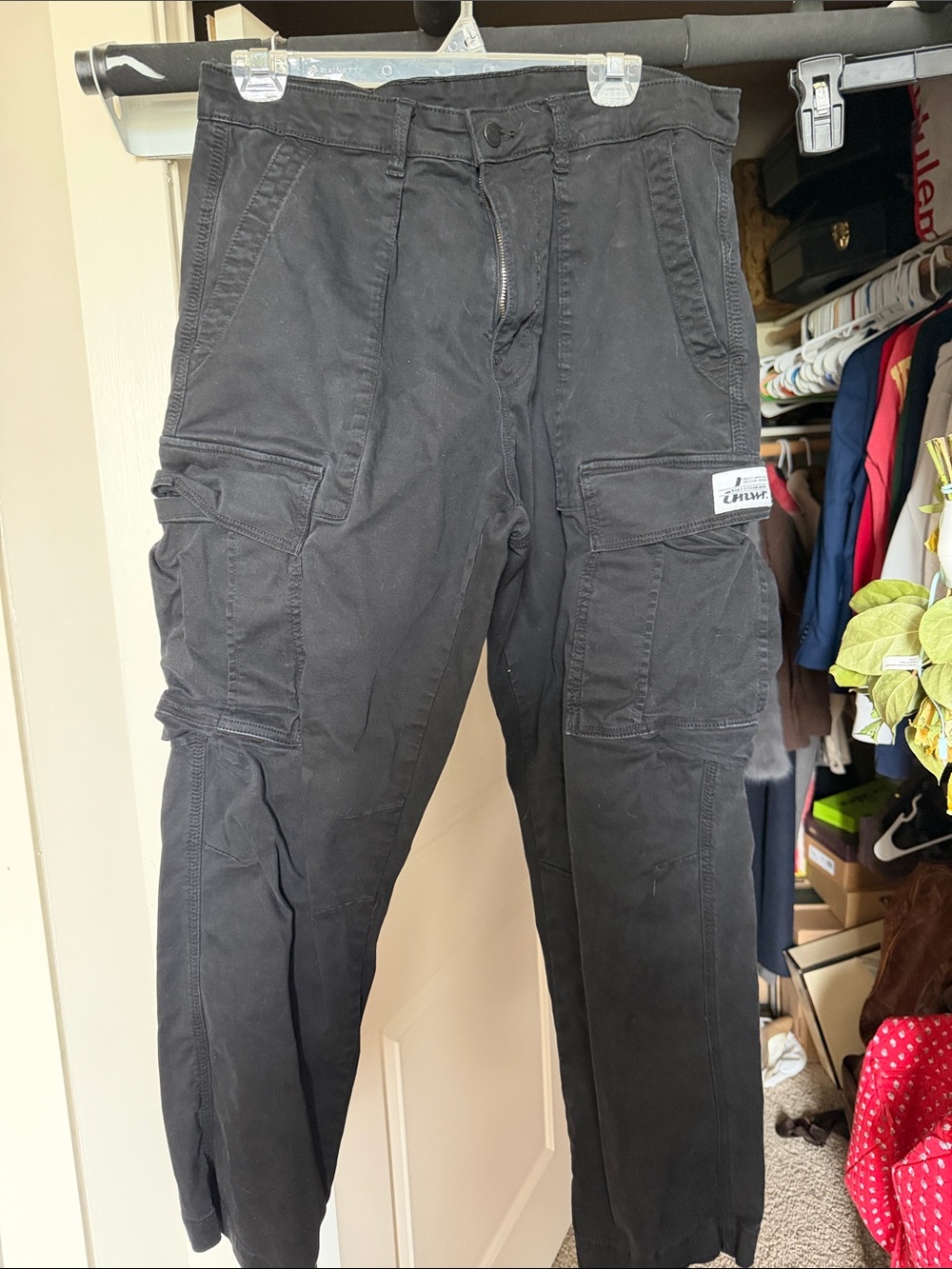 Men's Set of 2 Black Cargo Pants - Workwear Utility Style